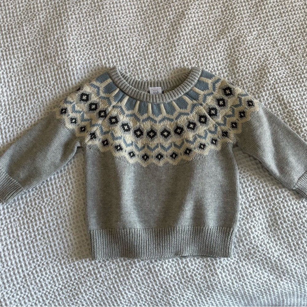 NWT baby gap fair isle sweater 6-12 months